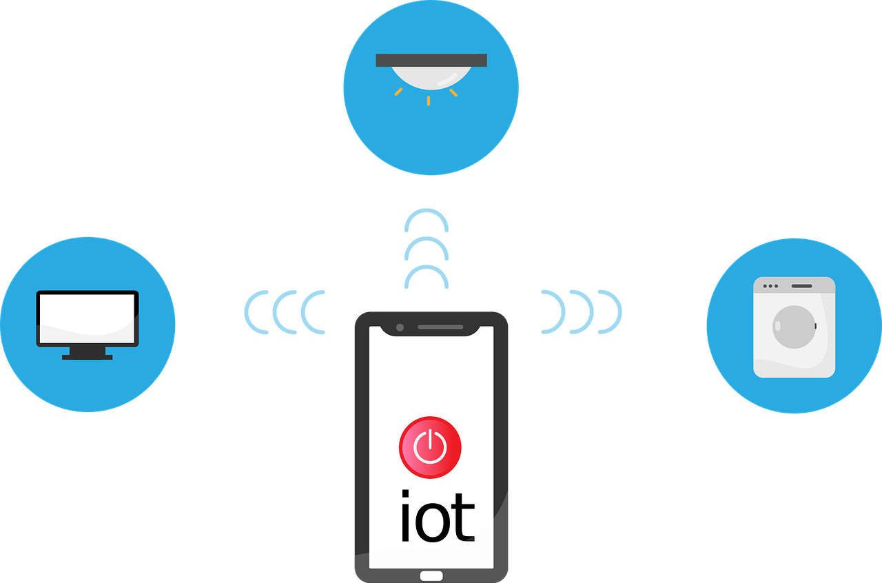 Free internet of things iot network vector